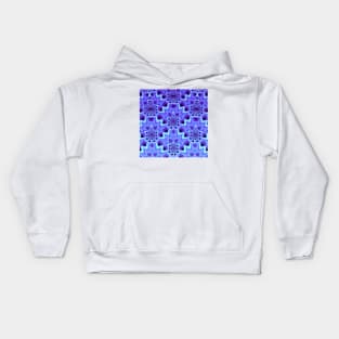 Violet Recurring Fractal Pattern Kids Hoodie